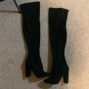 Aldo Black Thigh High Boots Women’s 7